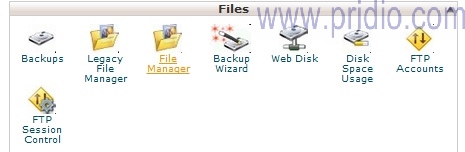 Backup File wordpress | chọn file manager