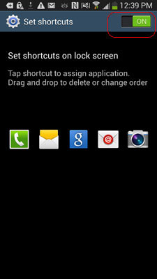 Chuyển chế độ On của Shortcuts trên Samsung Galaxy S4