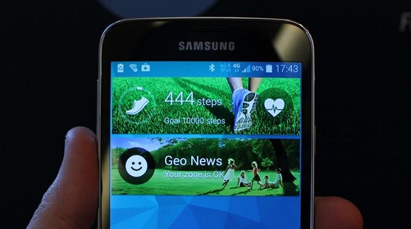 Samsung đã trang bị tính năng quét vân tay theo chiều ngang cho Galaxy S5