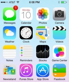 Giao diện iOS 7 trên iPhone 5